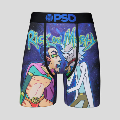 front view of rick and morty underwear with rick fighting an alien | PSD New Zealand