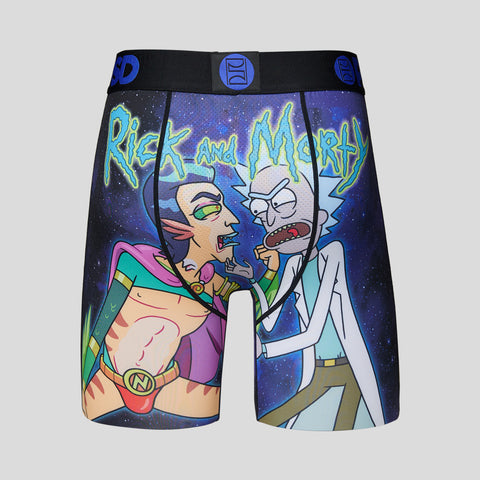 full back view of rick and morty underwear with rick fighting an alien | PSD New Zealand