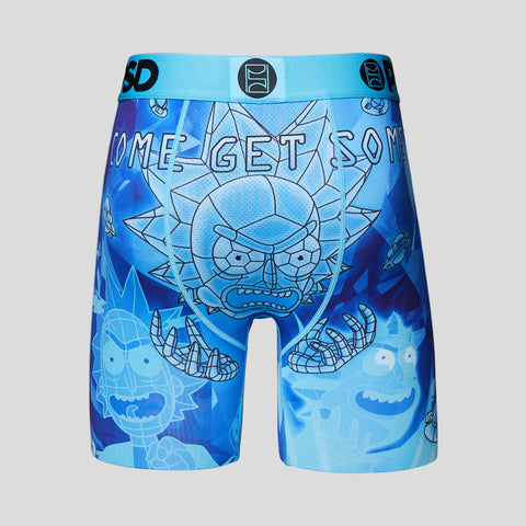 full back view of blue rick and morty underwear with frozen evil rick get some print | PSD New Zealand