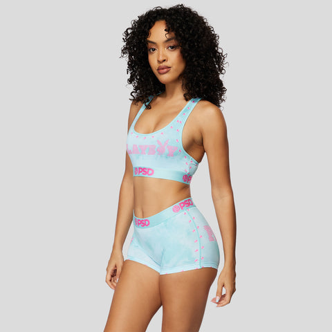 Bunny Y2K Teal Sports Bra