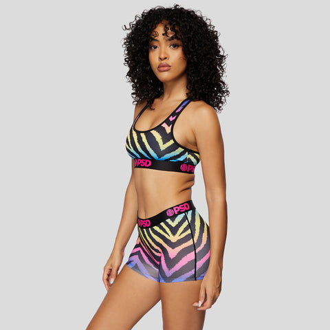 Rainbow Zebra Boy Shorts