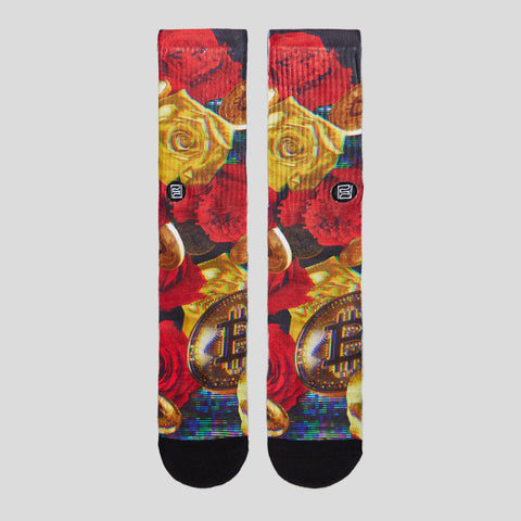 Bitcoin Roses Socks