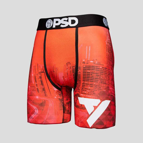 front view of Trae Young underwear in orange mens micro mesh underwear | PSD New Zealand